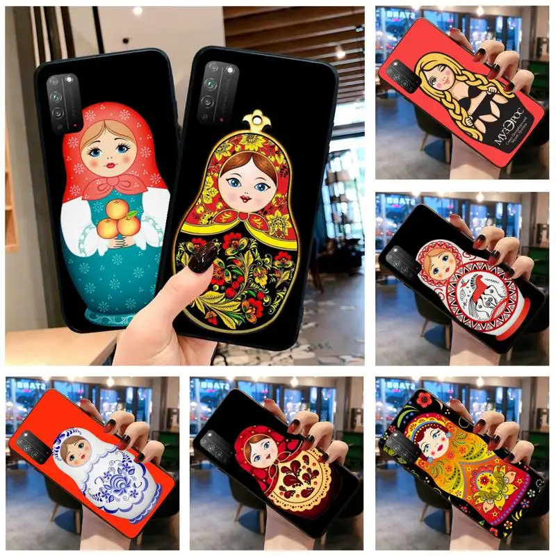 Милый чехол для телефона с русскими куклами матрешкой Huawei Honor 30 20 10 9 8 8x 8c v30 Lite view 7A