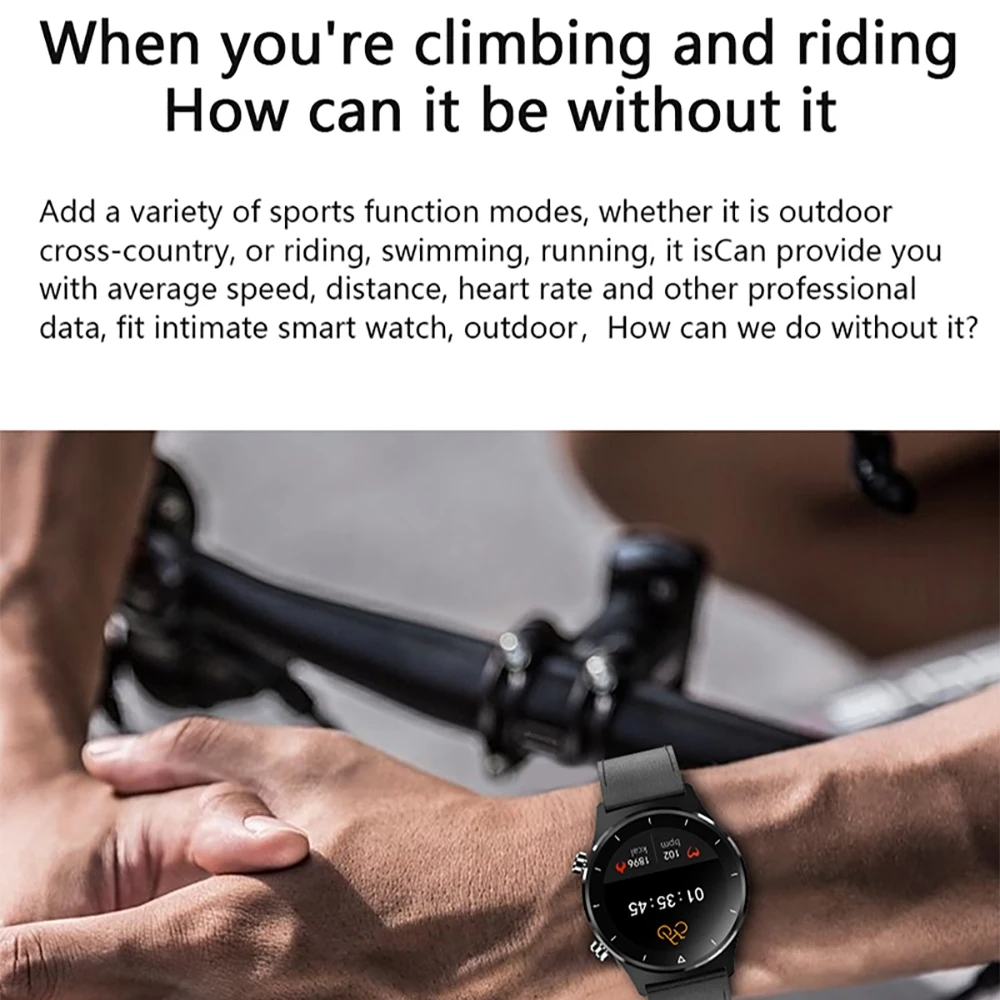 US $27.85 Newest Smart Watch E13 Men Sports SmartWatch GPS Support Pedometer Round Screen Bluetooth Wristwatch Women for IOS Huawei Xiaom