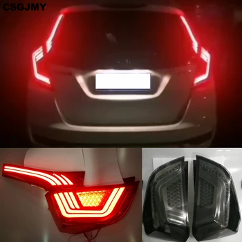 

Car styling Tail Lights For Honda Jazz Fit GK5 2014-2018 Led Tail Lights Rear Fog lamp Rear Lamp DRL+Brake+Park+Signal lights