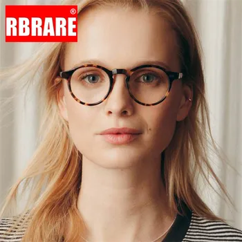 

RBRARE 2020 Retro Round Glasses Frame Computer Plastic Frame Reading Glasses Women/Men Anti-blue Light Prescription Eyeglasses