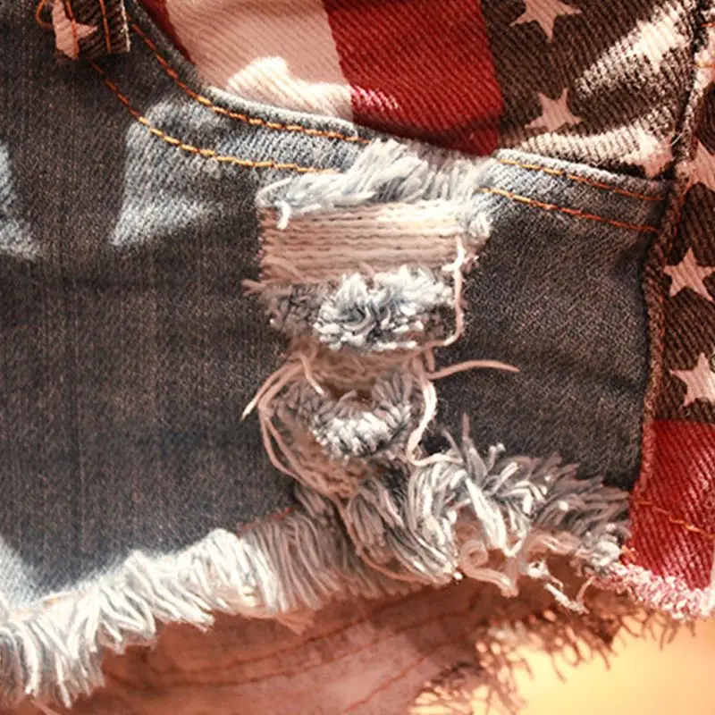 Женские шорты с принтом американского флага, сексуальные, низкая посадка, деним, цветной блок,, рваные, с кисточками, летние, пляжные, мини, клубная одежда