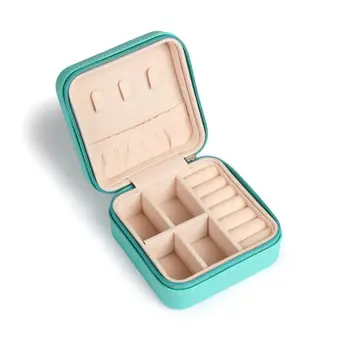 

Small Watch Lipstick Storage Box Women Gift Pu Leather Travel Jewelry Organizer