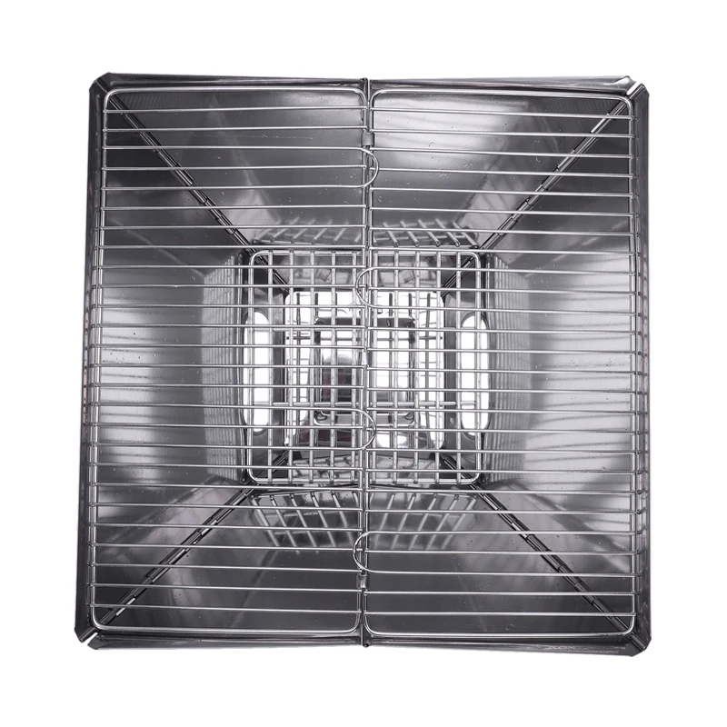 Stainless Steel Outdoor Charcoal Bbq Grill Rack Folding Bbq Barbecue Accessories Portable Home Kitchen Camping Cooking Tools