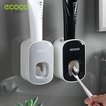 

New Style Creative Bathroom Hole Punched xi bi Double Squeeze Bit Lazy Automatic Toothpaste Dispenser