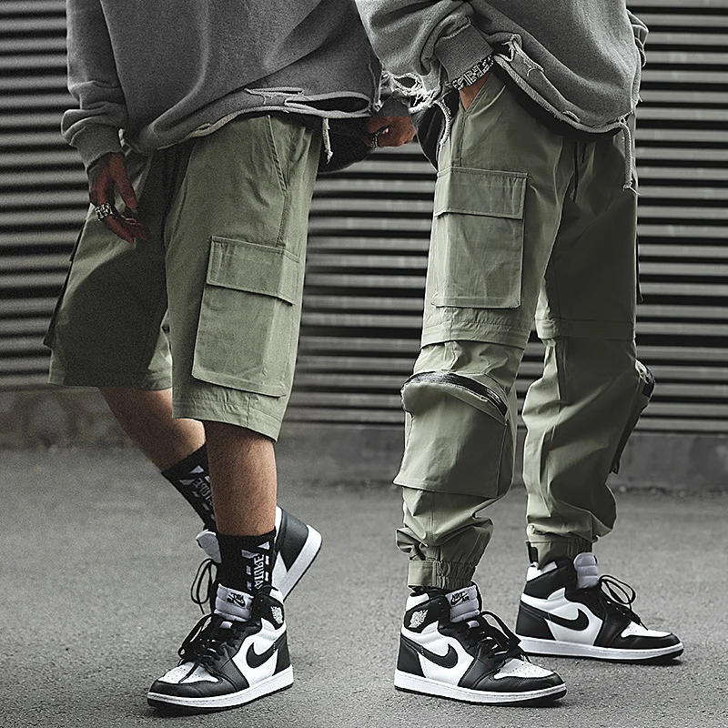 

FUGOISM Men's Side Pockets Cargo Harem Pants 2019 Hip Hop Casual Male Tatical Joggers Trousers Fashion Casual Streetwear Pants