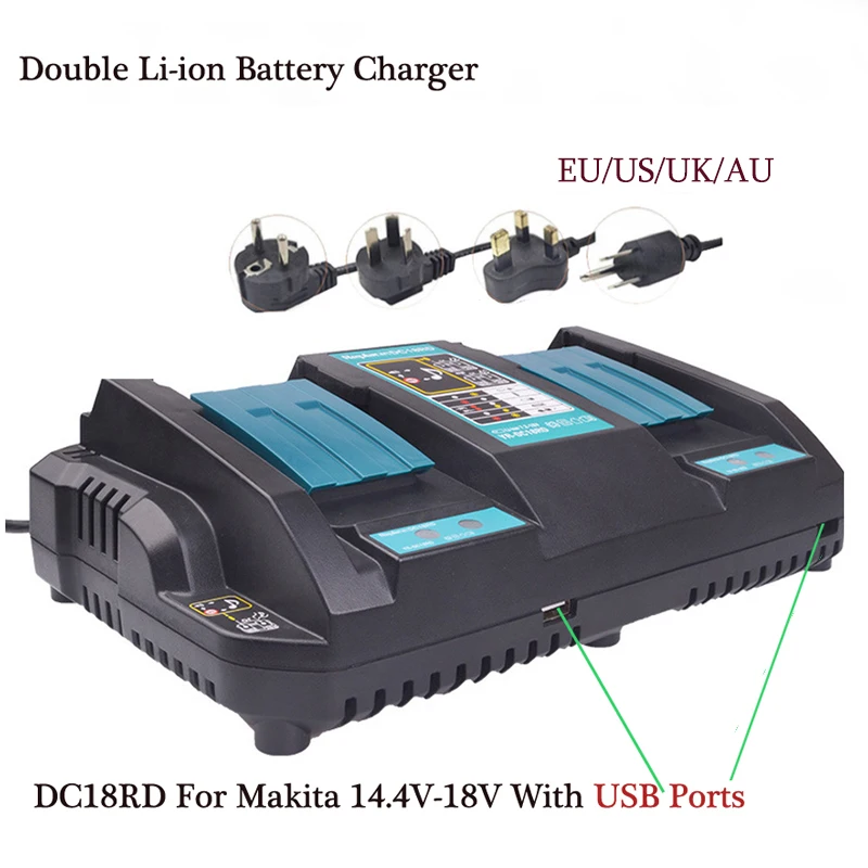 

Dual USB Port Fast 4A Output Power Tool Battery Charger For Makita 14.4V 18V BL1415 BL1430 BL1840 BL1830 BL1440