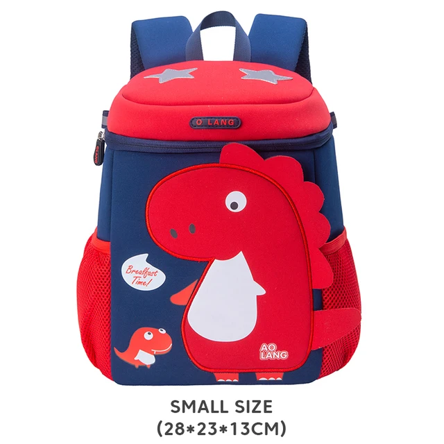 GREATOP New Children School Bags 3D Dinosaur Cartoon Kids Bag Cute Toddler School Boys Backpack Kindergarten Mochila Infantil B-Blue-S