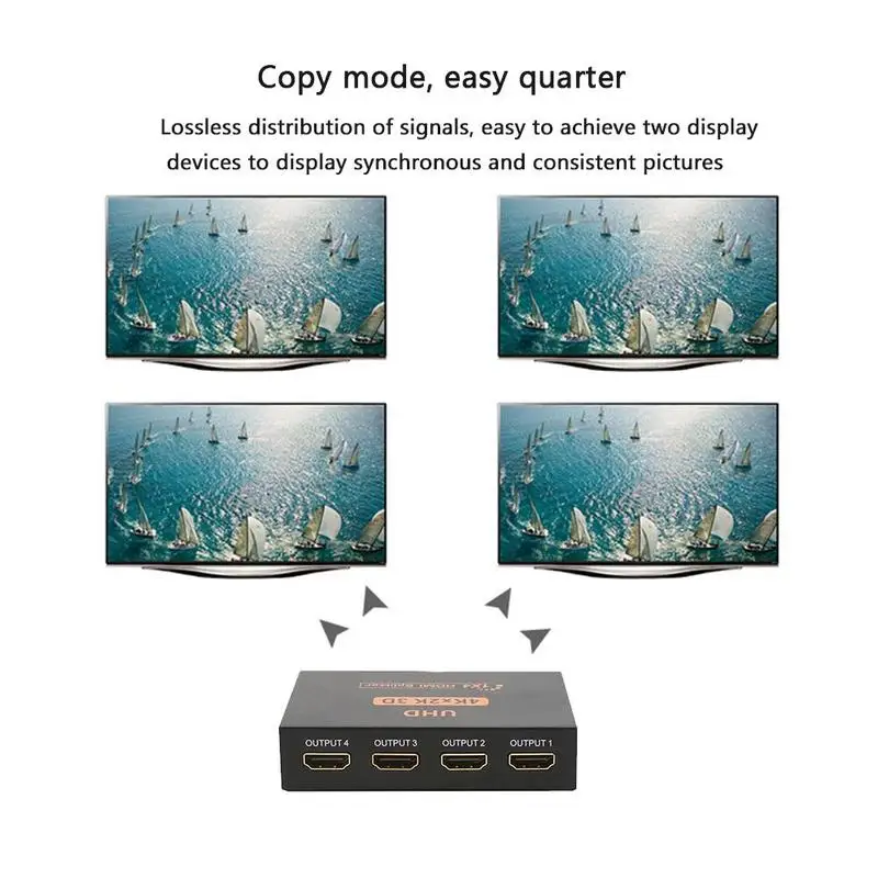 4K HDMI сплиттер Full HD 1080P видео HDMI переключатель выход в 2 4 1 HDMI усилитель для HDTV DVD дисплей 1 PS3 Dual O0K1