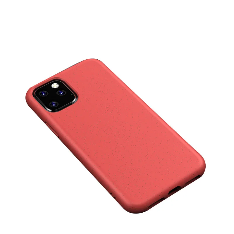 Экологичный чехол для iPhone 11, мягкий биоразлагаемый чехол из ТПУ для iPhone 11Pro Max, матовый чехол из ТПУ для iPhone 11 Pro - Цвет: Red