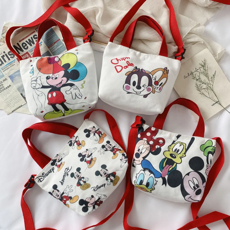Fashion Disney Girls Bag Children's Mickey Minnie Mouse Canvas Baby Cartoon Backpack Handbag Boy Pupils Shoulder | Игрушки и хобби