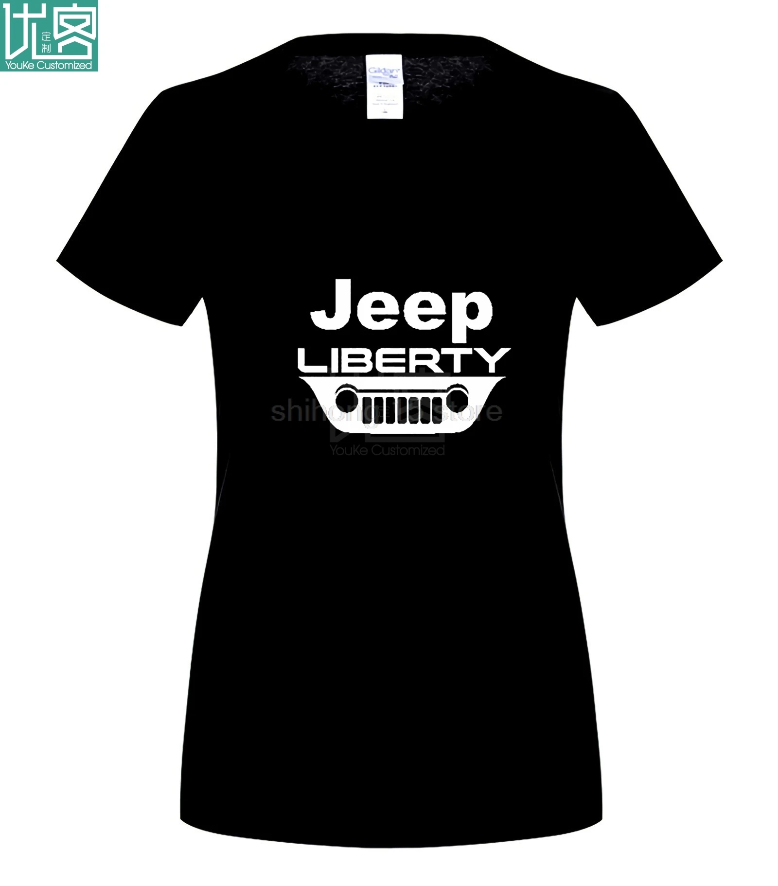 Хлопковая мужская одежда с короткими рукавами Jeep KJ KK Grill Light внедорожный 4x4 футболка футболки мужская футболка с длинными рукавами хлопковые топы Футболка - Цвет: women black