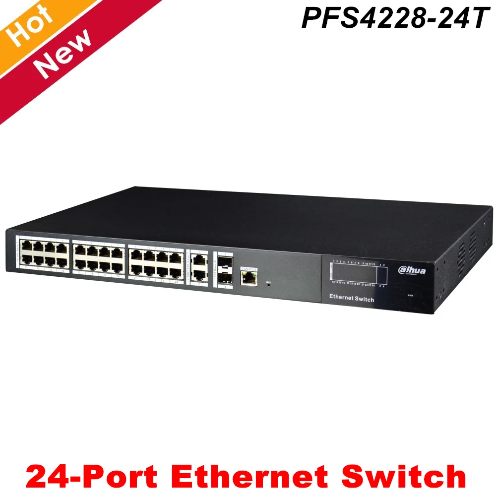 Коммутатор Ethernet Dahua с 24 портами Высокоскоростная передача данных идеальное