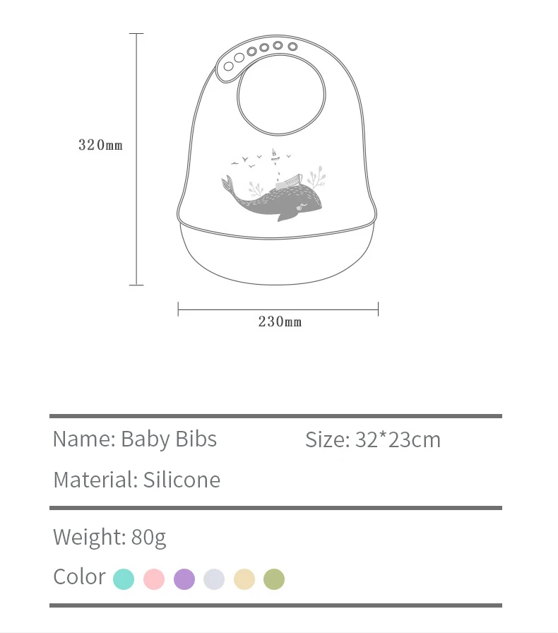 Baby Bib for Newborn Cute Cartoon Print Kid Feeding Arpon Waterproof Baby Bibs Silicone Adjustable Food Saliva Towel Burp Cloth baby stroller mosquito net