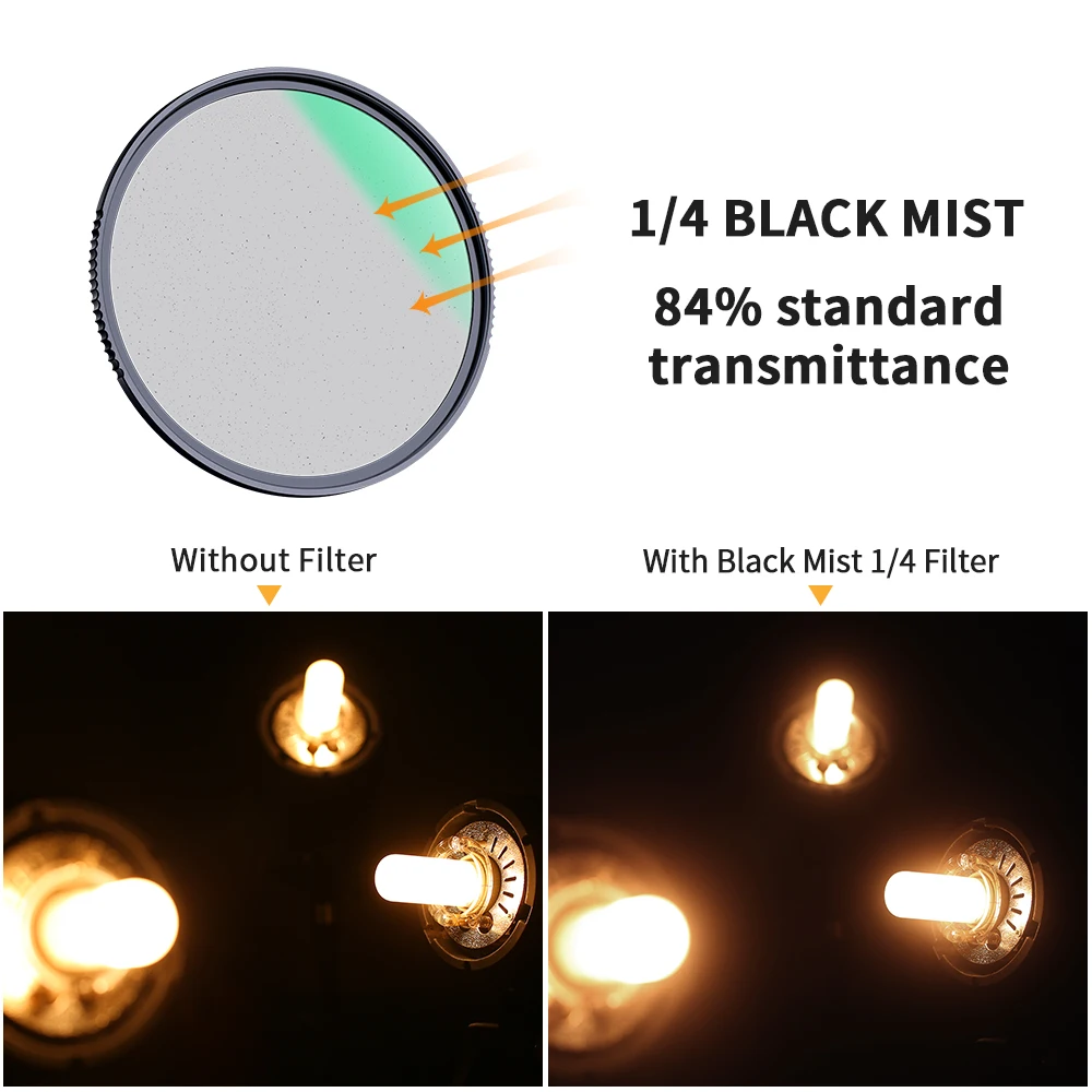 Especiais para Atirar Conceito Preto Névoa 1 - 4 8 Lente Filtro Efeitos Vídeo Como Filmes 49mm 52mm 58mm 62mm 67mm 77mm 82mm k & f - Image 2