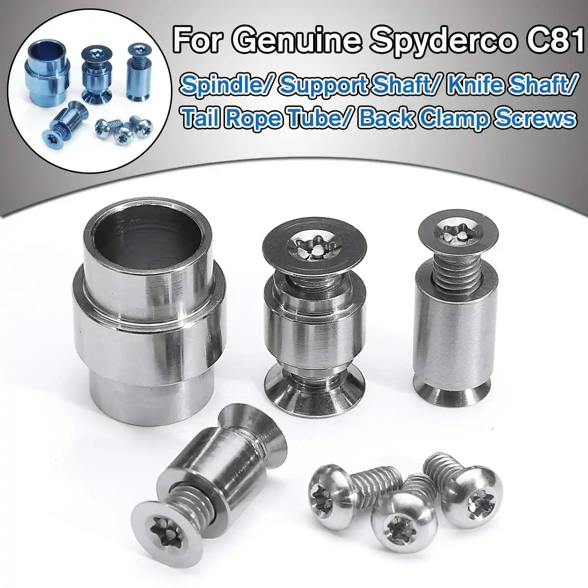 

Full Set Titanium Alloy Nail For Knife C81 Screw Handle Screw C81 Para/2 Blade Screw EDC Knife C81 Full Set Of Screws
