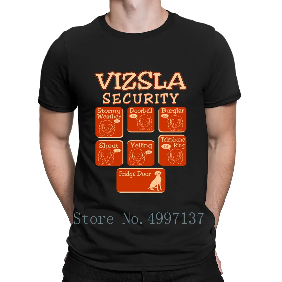 

Vizsla Dog Security Pets Love T Shirt O Neck Letter Spring Autumn Leisure Tee Shirt Famous Comical Character Shirt