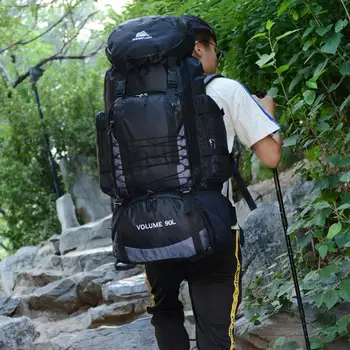 

Durable 90L Nylon Outdoor Climbing Bag Tent Backpack Mountaineering Backpack Backpack High Capacity Picnic Traveling Backpack