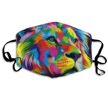 

NiYoung Breathable Anti Dust Mouth Mask with Adjustable Earloop, Warm Windproof Reusable Washable Half Face Mask, Cool Lion King