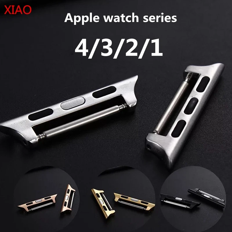 

Connector Adapter For Apple Watch 4 44mm 40mm 42mm 38mm Seamless Metal Aluminum Watchband Linker Iwatch Strap Accessories