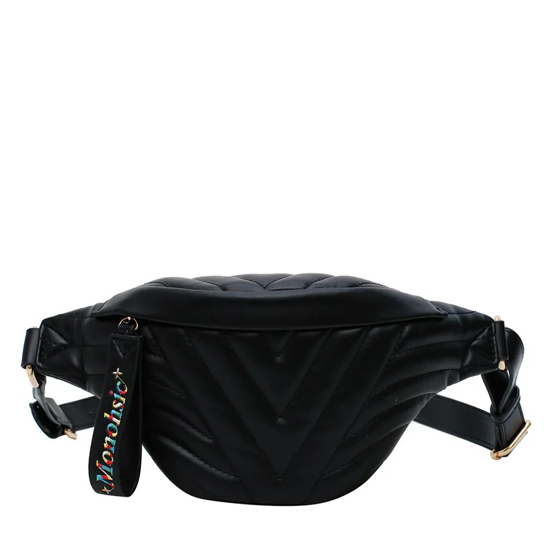 black BXX Sac/ модные осенне-зимние роскошные женские сумки дизайнерские высококачественные кожаные однотонные Поясные Сумки на груди ZE599 - Цвет: black