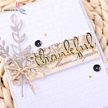 

InLoveArts Thankful Letter Dies Metal Cutting Dies for Scrapbooking Word Die Cut Stitch Craft Dies New Dies for 2020 Stencil DIY
