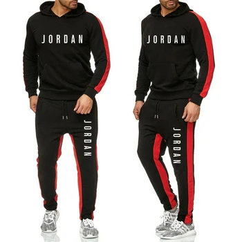 

2 Pieces Set Tracksuit Men Hooded Sweatshirt+pants Pullover Hoodie Sportwear Suit Ropa Hombre Casual 2020 Men Clothes Size 3XL