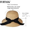 FURTALK Summer Hat for Women Beach Sun Hat Straw Hat panama fedora Cap Wide Brim UV Protection Summer Cap for Female ► Photo 2/6