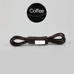 Premium Waxed Cotton Waterproof Round Shoelaces - 160cm (Coffee)
