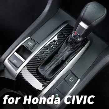 

Center Control Interior Carbon Fiber Gearshift Panel Decorative Sticker Modified Accessories For Honda Civic 10th 2017 2018 2020