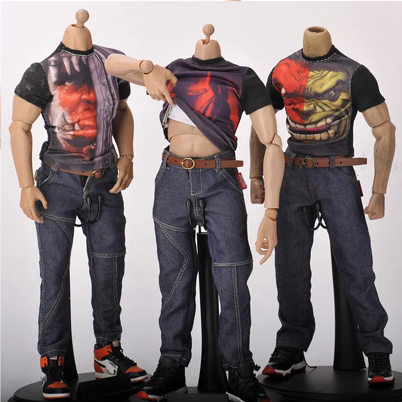 Мини-игрушка в масштабе 1:6 модная трендовая футболка модель 12-дюймового солдата
