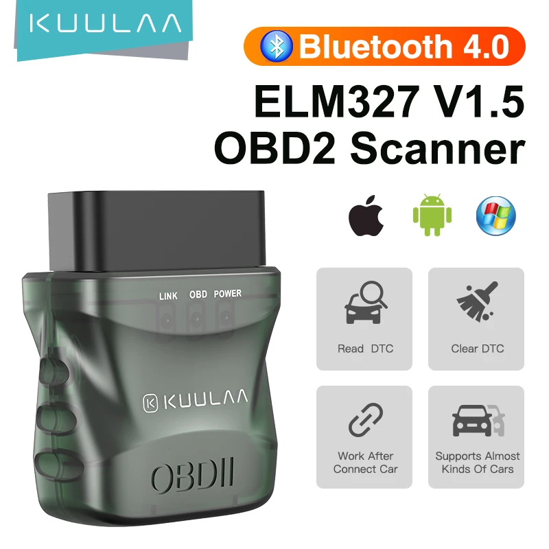 OBD2 сканер KUULAA Bluetooth 4 0 ELM327 V1.5 BT4.0 автомобильный диагностический инструмент для