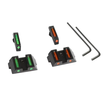 

Handgun Tactical Front Rear Sight Fiber Optic Combat scope Sight fit Glock standard models pistols