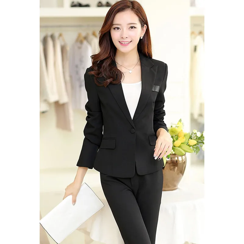 

Hot Sale Pantalones Mujer Formal Custom Made Women Winter Fashion Feminino Office Ladies Work Uniform Professional Clothes