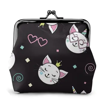 

OLN Mini Wallets Women Coin Purses Cute Funny Cat Unicorn Small Change Purse Coin Pouch Credit Card Wallet Money Bag