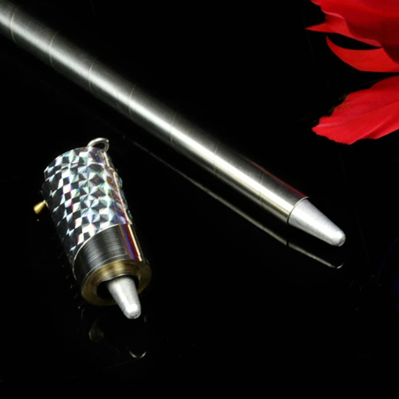 Wonderful Appearing Cane Metal Silver Magic Close Up Illusion Silk To Wand Magic Tricks