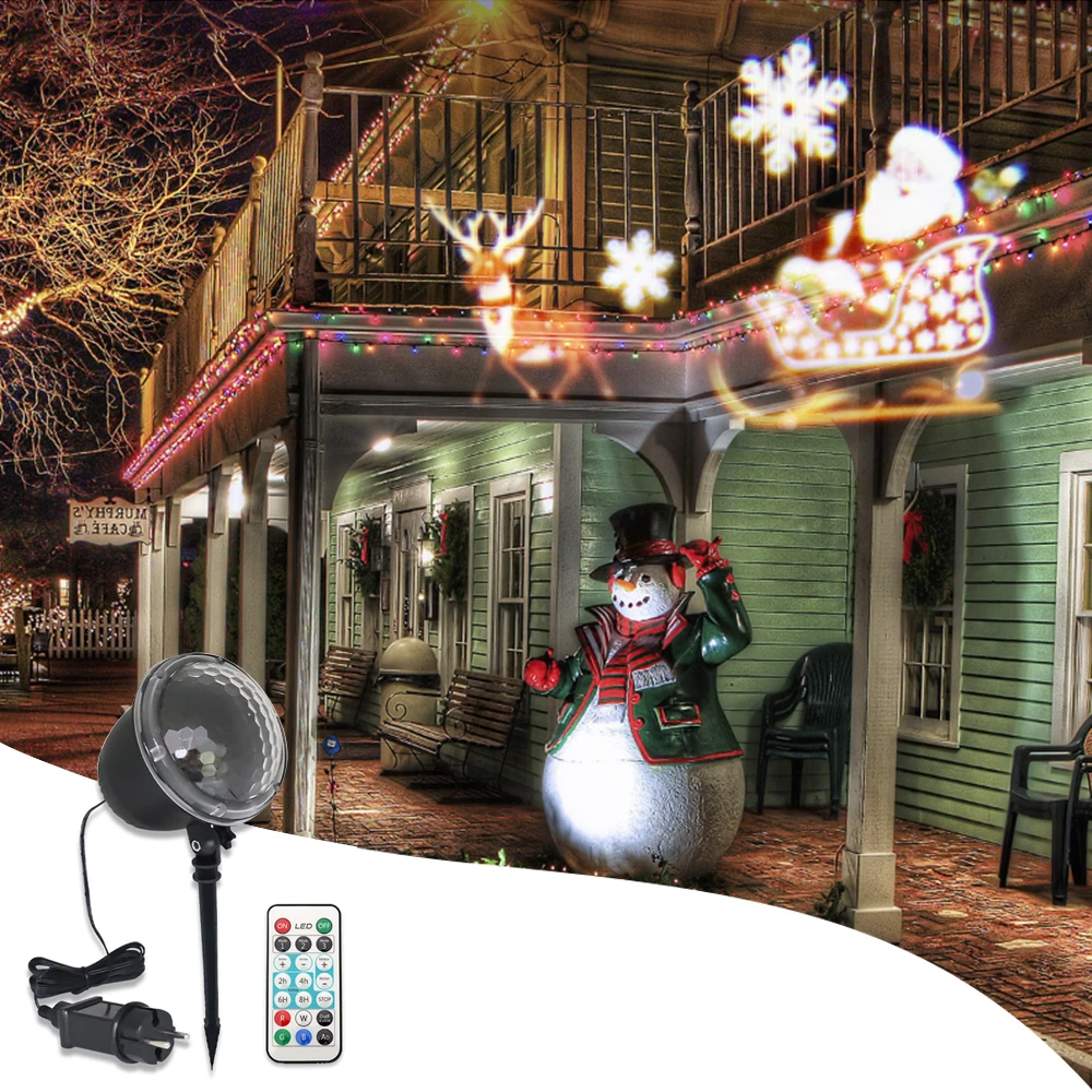 

LED Projector Light Christmas Halloween Theme Pattern Landscape Lamp Projection Rotating Light For Christmas Halloween