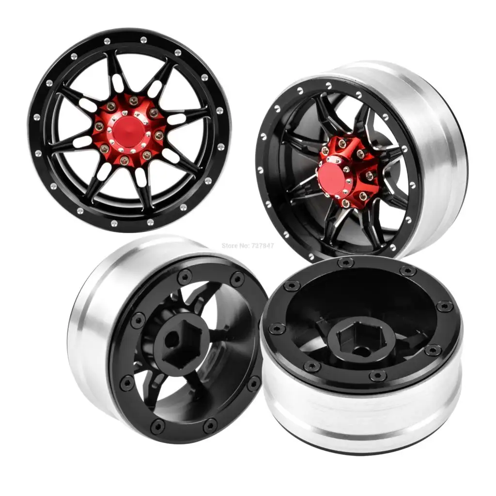 

Metal 1.9" Beadlock Wheel Rim for 1:10 RC Crawler Axial SCX10 90046 90047 Tamiya CC01 D90 D110 RC Car Wheel Hub