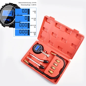 

Gauge Pressure Tester Test Tool Kit 9pcs Set Supplies Accessory Diesel