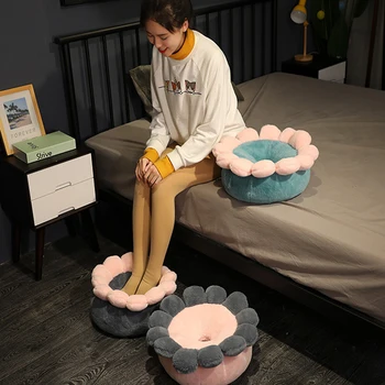 

Petal-like Futon Round Seat Cushion 100% Polyester Plush Seat Cushion Is Comfortable, Soft And Not Easily Deformed To Warm The H