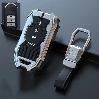 

For Honda CRV 16-17 Pilot Accord Jed Crider Civic Fit Car key cover Shell Set Case Metal Braided Rope and Pendant keychain