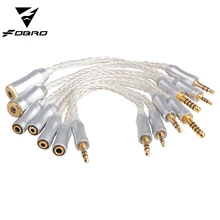

FDBRO 8 Core Silver Plating Copper Cable 2.5/3.5/4.4mm MaleTo 2.5/3.5/4.4mm Female Balanced Audio Conversion Cable Earphone Wire