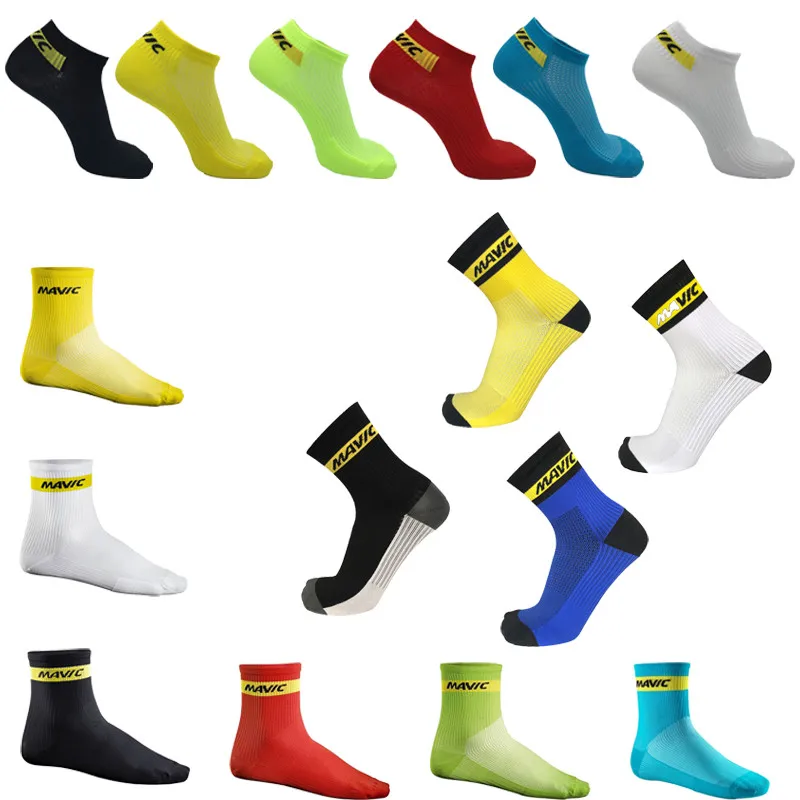 Calcetines de ciclismo profesionales para hombre y mujer, 3 estilos, para correr, para bicicleta de montaña