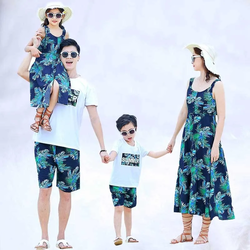 

Mommy and me clothes mother son outfits summer family look dad son t shirt+shorts 2pcs clothing sets