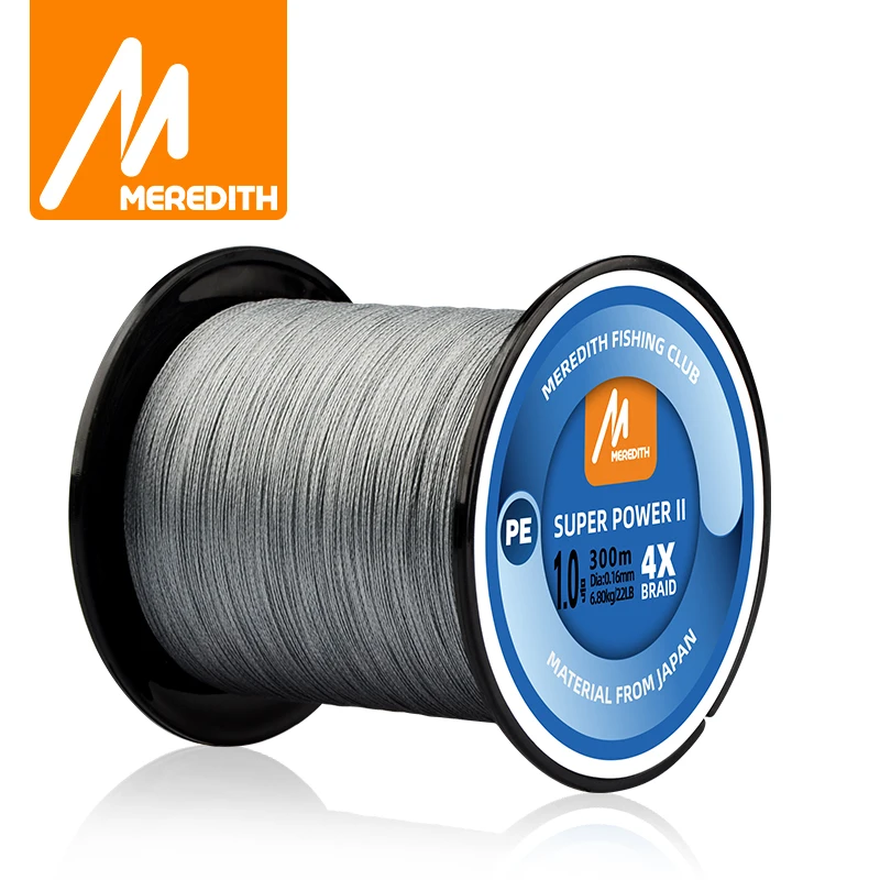  Рыболовная леска MEREDITH, 4 нити, плетеная PE, 300 м, 500 м, 1000 м, 15 80 фунтов, гладкая леска для рыбалки, приманка для приманки