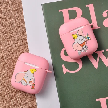 

Fashion Ctue Cartoon Dumbo Baby Protective Air Pods Case For Airpods 1 2 Wireless Earphone Airpod Cases Silicon Pink Luxury Cute