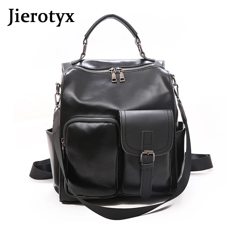 Популярный женский рюкзак JIEROTYX из искусственной кожи в стиле ретро Корейская