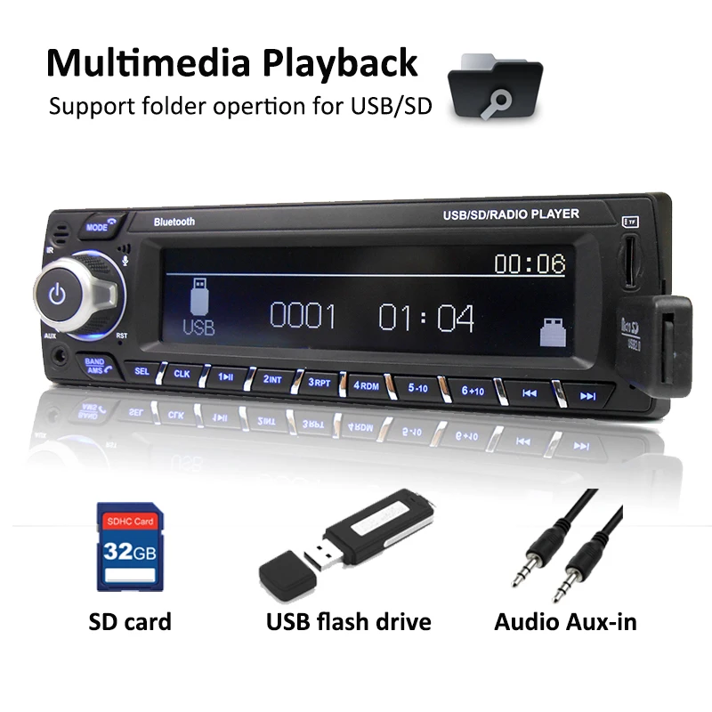 DAB Plus Автомагнитола 1 Din RDS MP3 аудио плеер Bluetooth A2DP FM AM управление через приложение USB