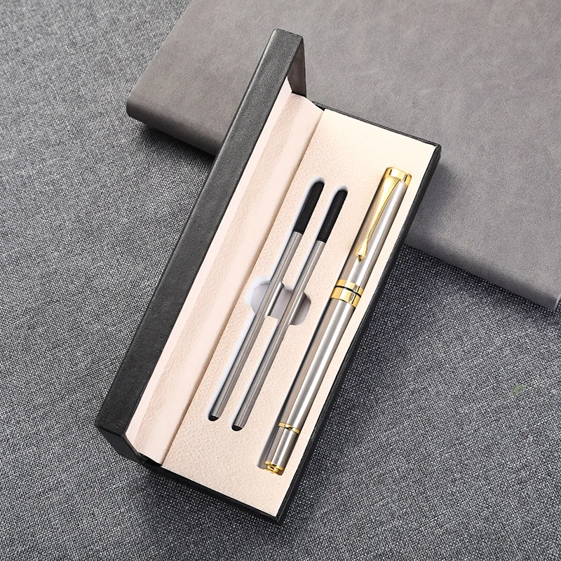 Business Pen Set Printing Logo Conference Gift Pen Neutral Pen Box Metal Pen Set Stationary Supplies Bussiness Supplies 40pcs mini envelopes town mail vintage printing school material paper envelope school decorative supplies 2sheets seal stickers