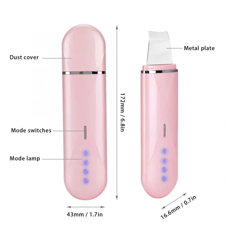 Ultrasonic Skin Scrubber Deep Face Pore Cleaning Blackheads Removal Machine Beauty Device Face Care Tools