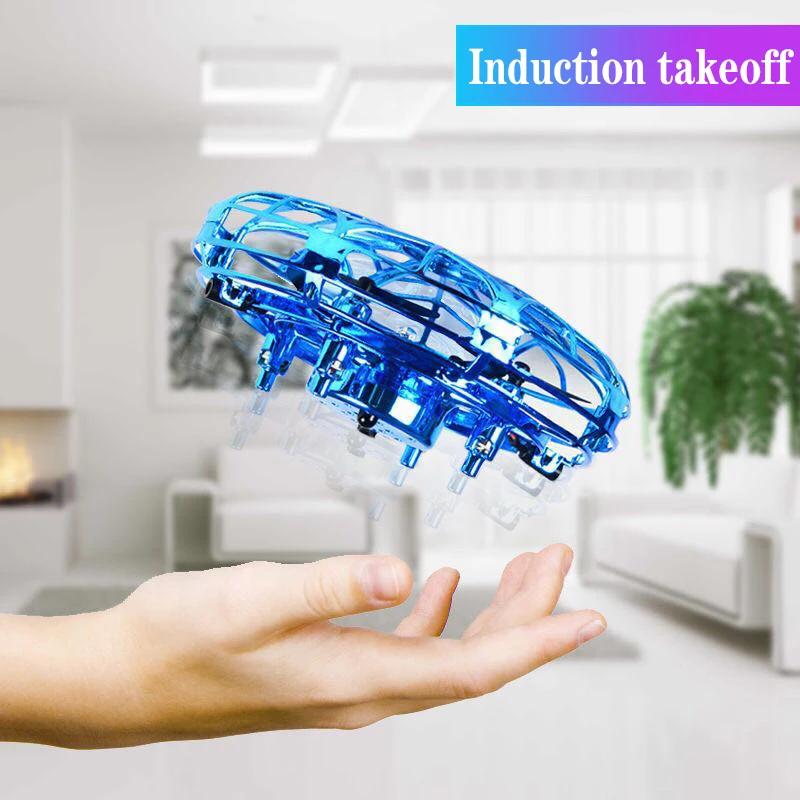 

Mini Drone UFO Toys Infrared Sensing Control Hand Flying Aircraft Anti-collision Hand-operated Quadcopter Induction Toy Drone